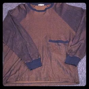 Gianni Versace sheer knit copper pullover sweater